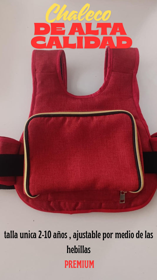 Chaleco Premium bolsillo rojo