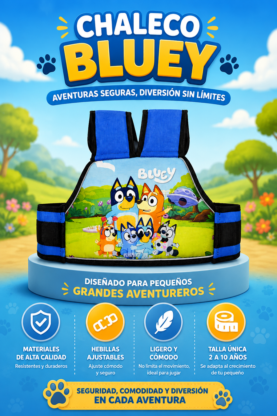 Chaleco Premium bluey family