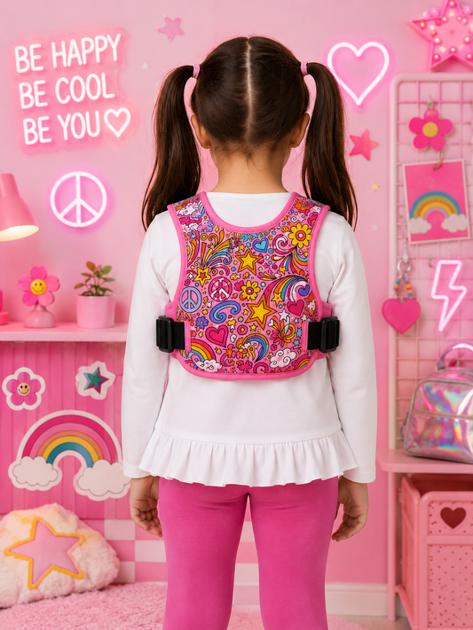 Chaleco premium bolsillo pink iris