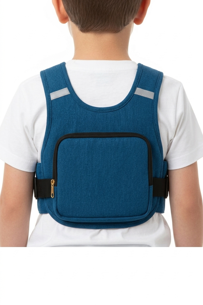Chaleco premium bolsillo azul