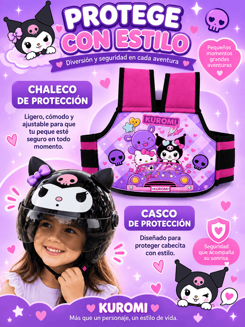 Chaleco Premium Kuromi + casco