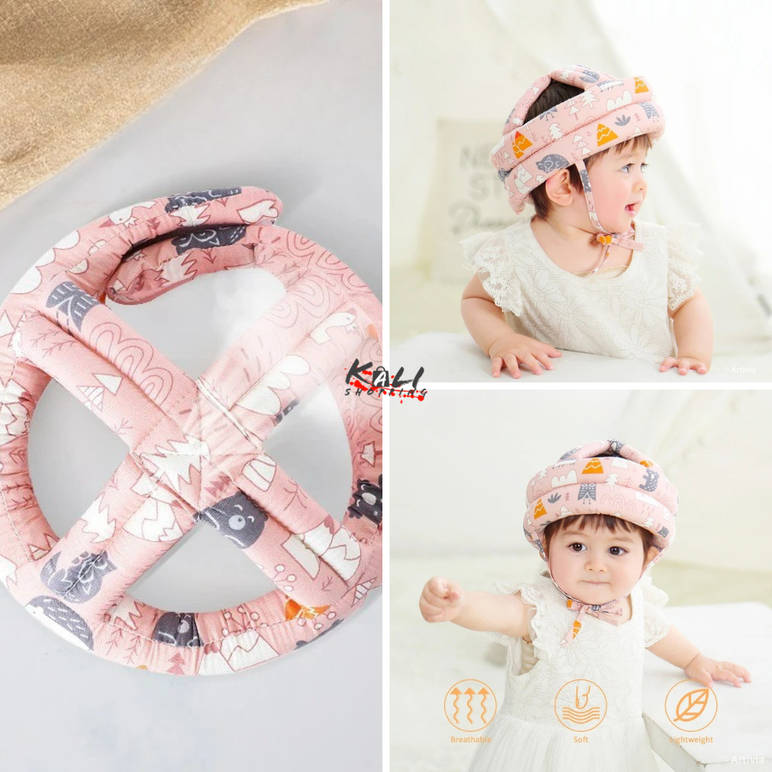 protector de cabeza de bebe + pares rodilleras antideslizantes
