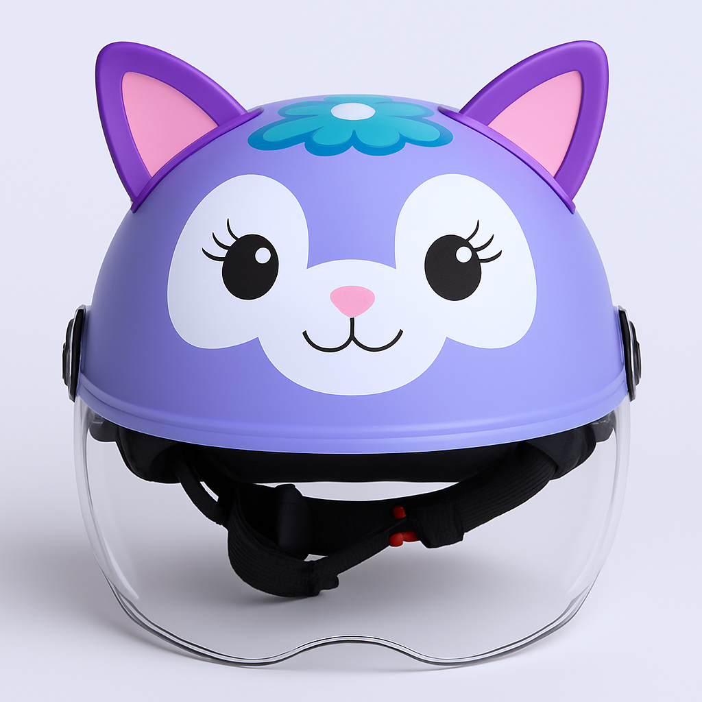 Casco Gatita Violeta