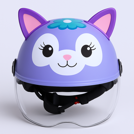 Casco Gatita Violeta