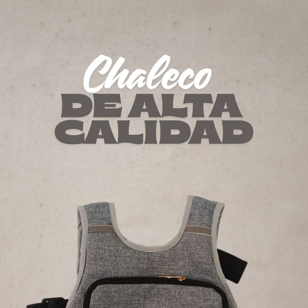 Chaleco bolsillo gris premium