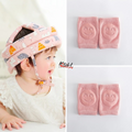  niña - Rosado clarito protector + 2 pares de rodilleras antideslizantes
