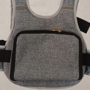 Chaleco bolsillo gris premium