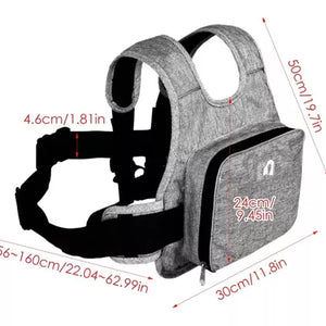 Chaleco bolsillo gris premium