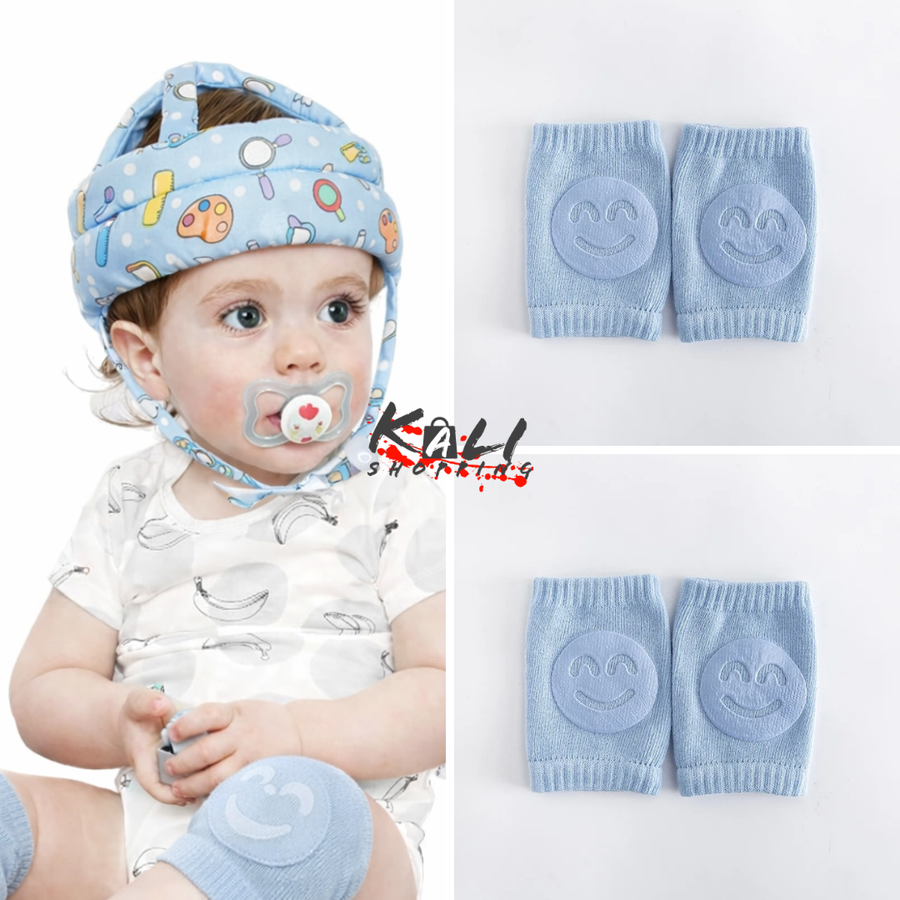 protector de cabeza de bebe + pares rodilleras antideslizantes
