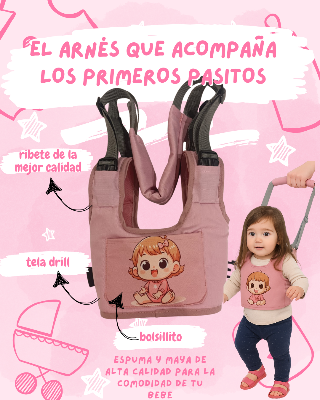 Arnes caminador para bebe
