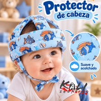 Azul dinosaurios protector + 1 par de rodilleras antideslizantes