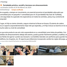 Portabebés con asiento a la cadera