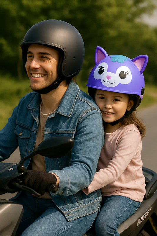 Casco Gatita Violeta