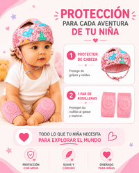 Rosado protector + 1 par de rodilleras antideslizantes