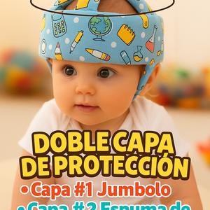 protector de cabeza de bebe + pares rodilleras antideslizantes