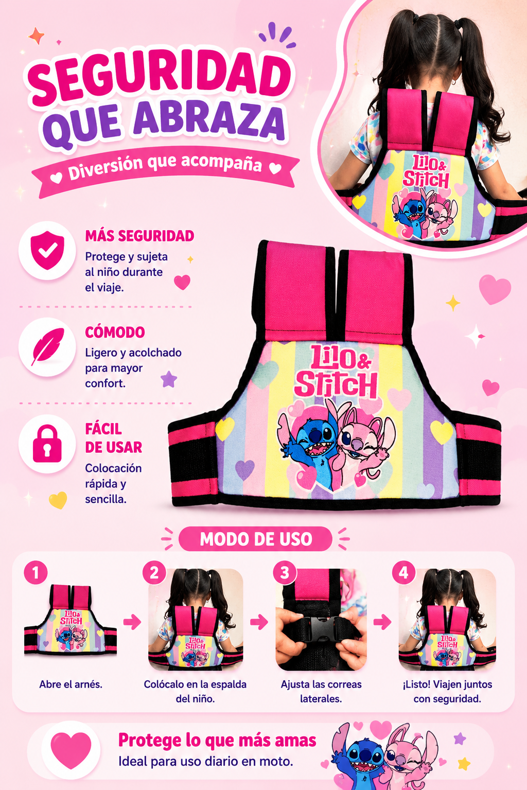 Chaleco Premium lilo y stitch niña
