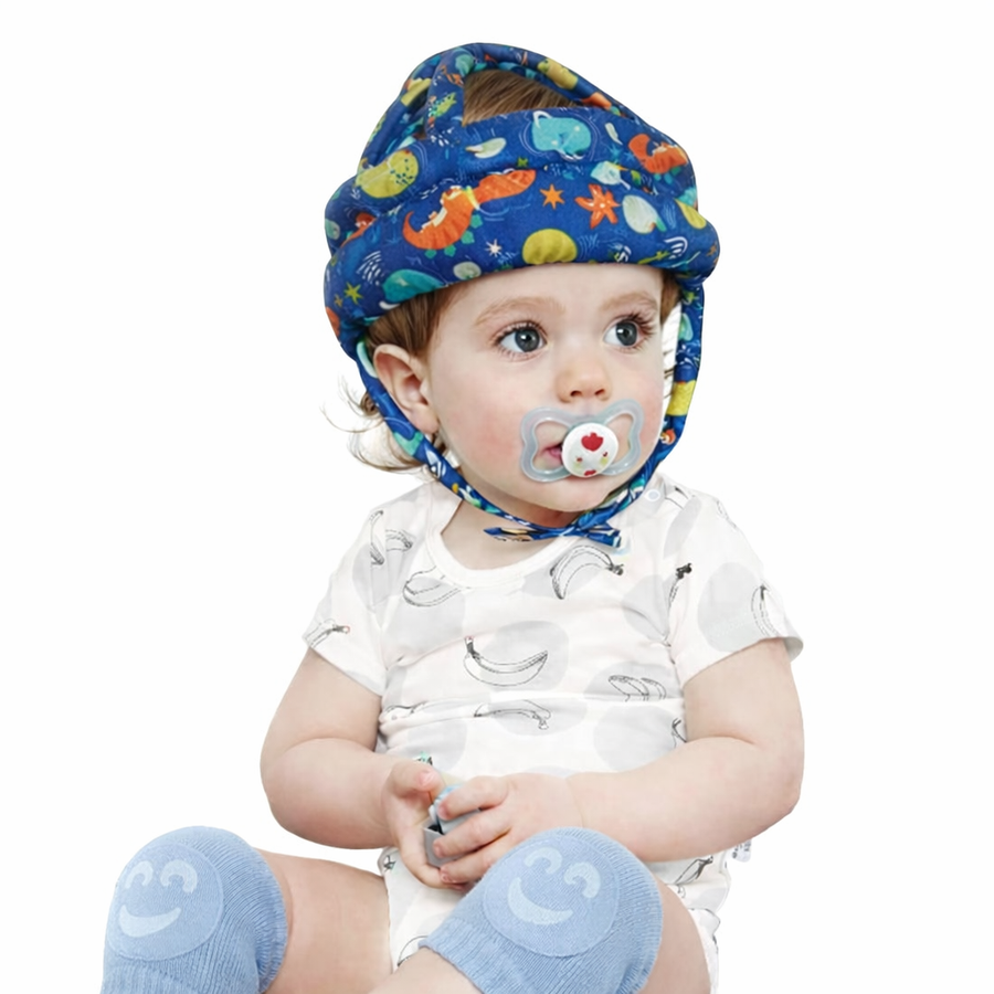 protector de cabeza de bebe + pares rodilleras antideslizantes