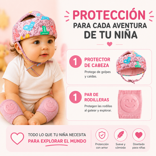 Rosado protector + 1 par de rodilleras antideslizantes
