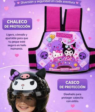 Chaleco Premium Kuromi + casco