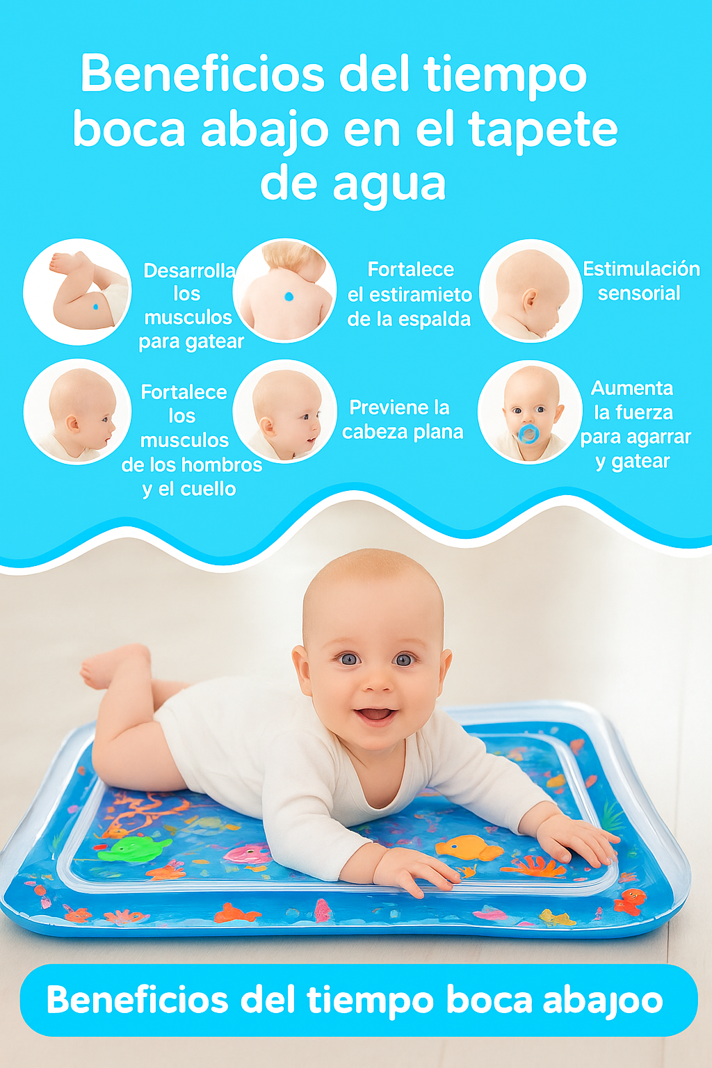 Bebe tapete  estimulacion con agua