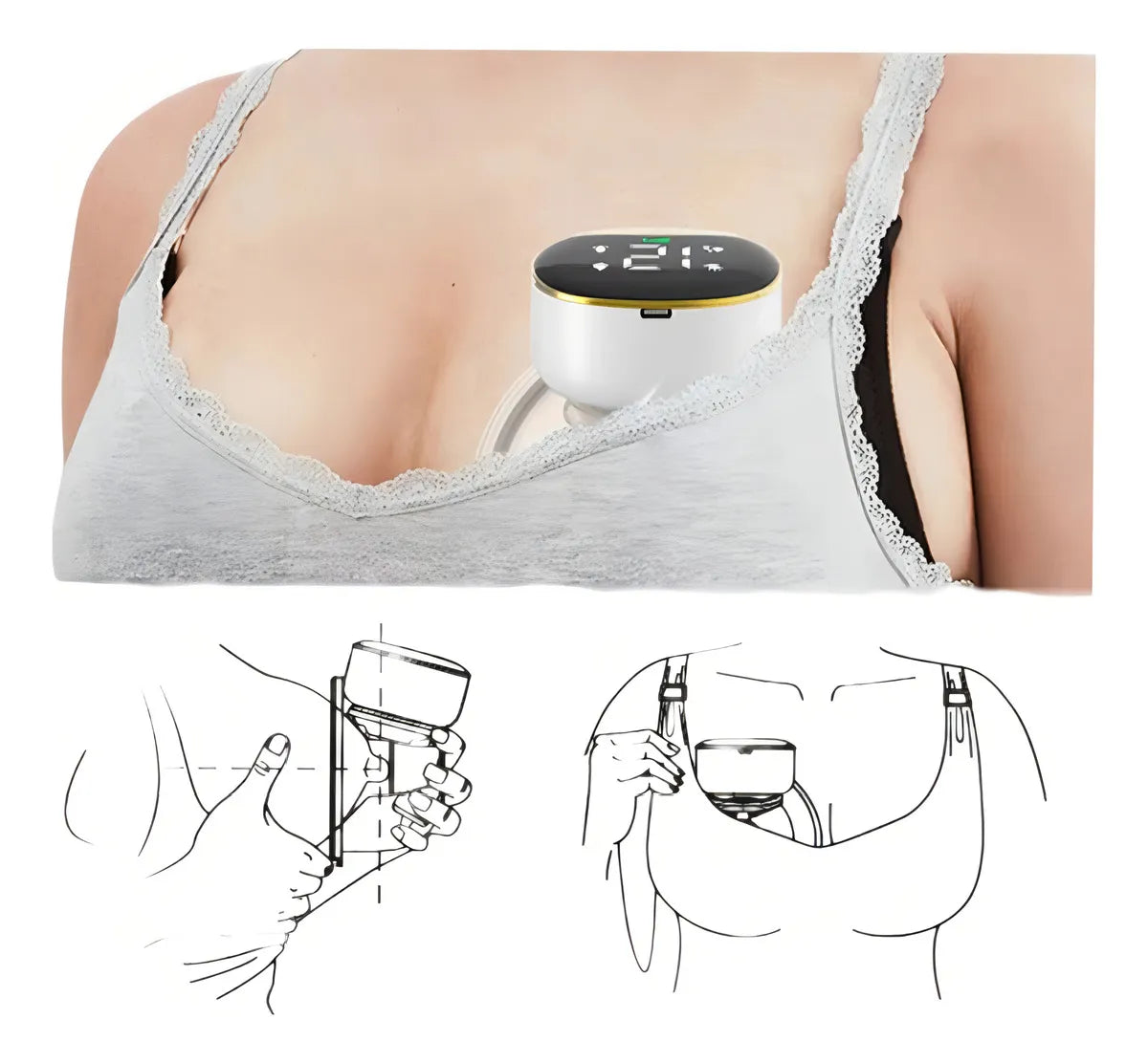 Extractor de leche materna inalambrico