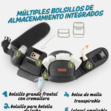Portabebés con asiento a la cadera