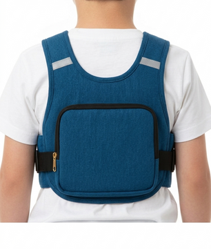 Chaleco premium bolsillo azul