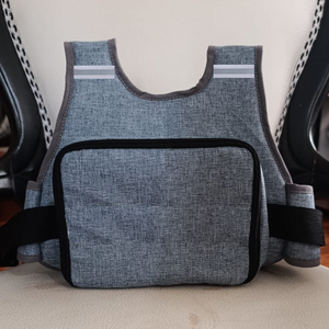 Chaleco bolsillo gris premium