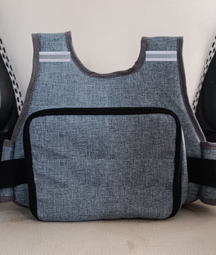 Chaleco bolsillo gris premium