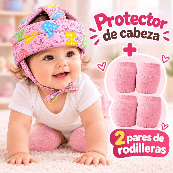 Rosado protector + 2 pares de rodilleras antideslizantes