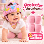 Rosado protector + 2 pares de rodilleras antideslizantes