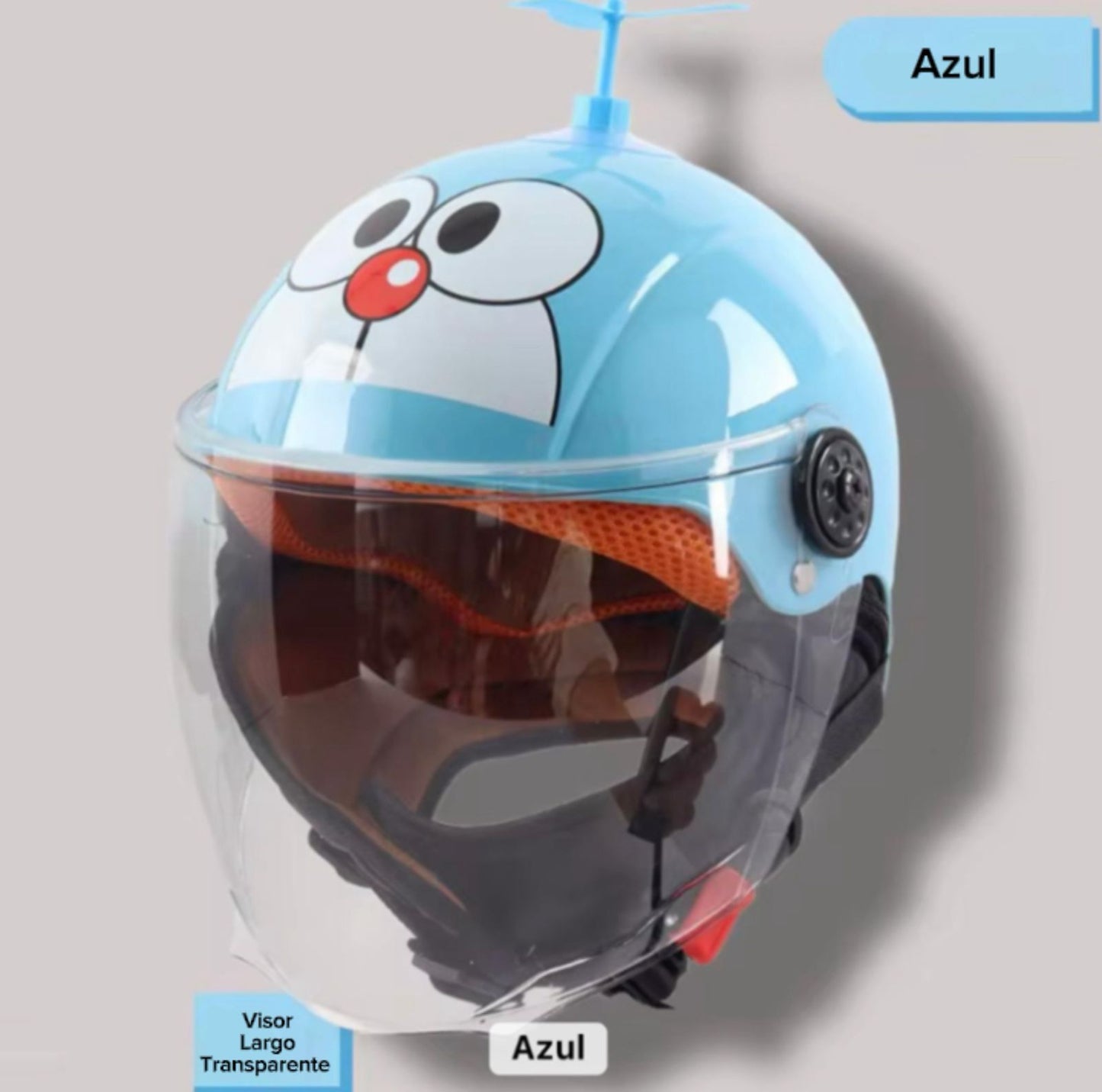 Casco azul claro