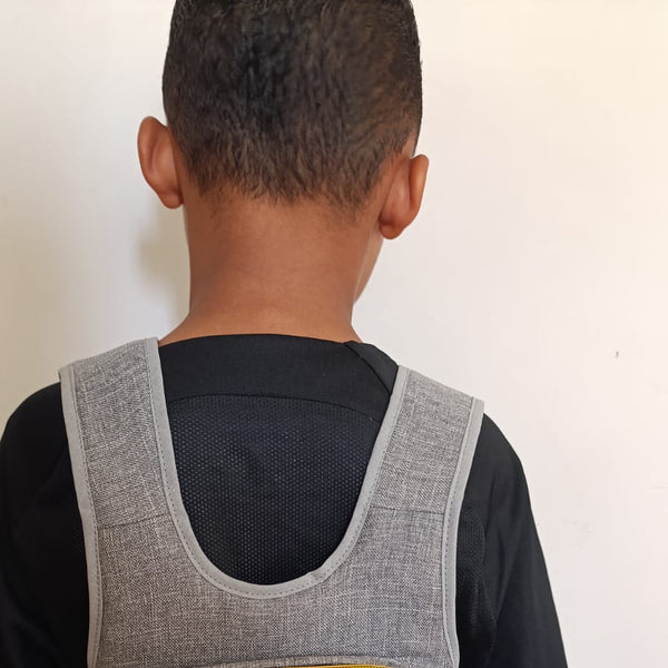 Chaleco bolsillo gris premium