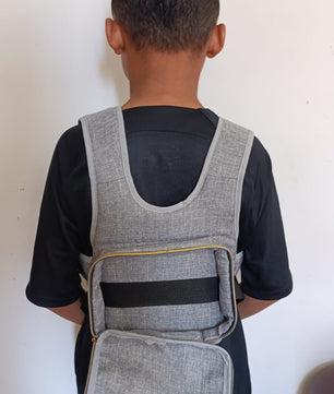 Chaleco bolsillo gris premium