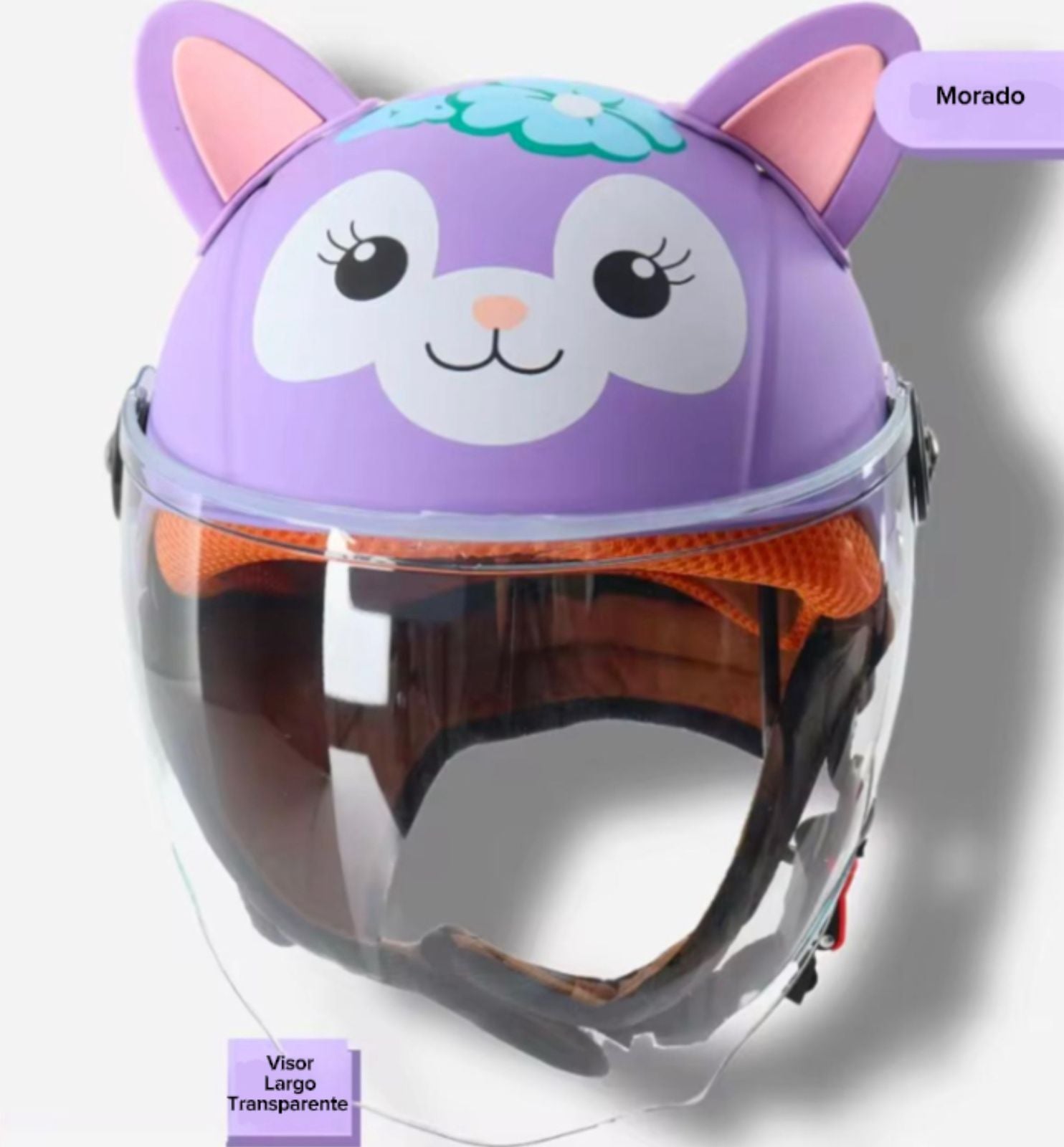 Casco morado estilo gatica
