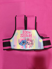 Chaleco Premium lilo stich+ casco morado gatica