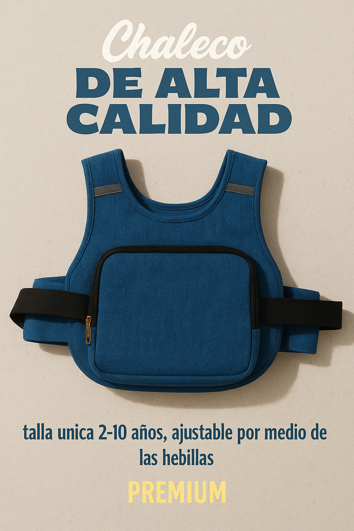 Chaleco premium bolsillo azul