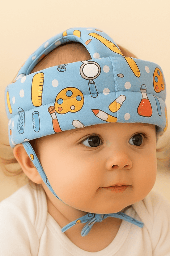 protector de cabeza de bebe + pares rodilleras antideslizantes