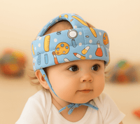 protector de cabeza de bebe + pares rodilleras antideslizantes