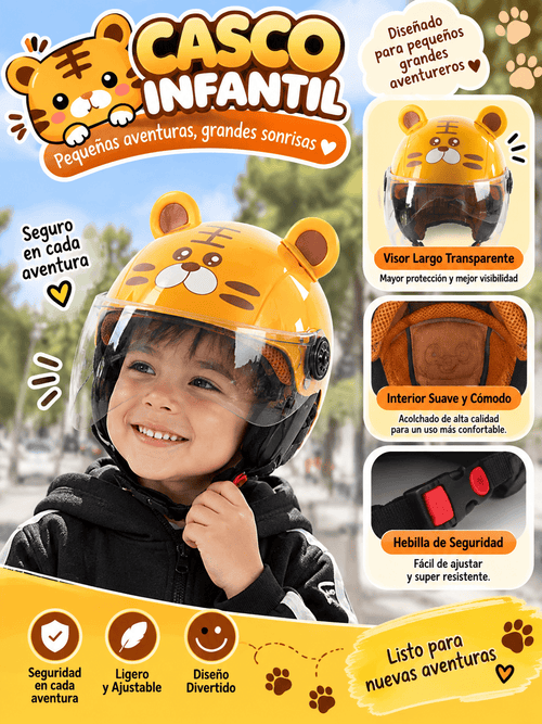 Casco niño Tigre