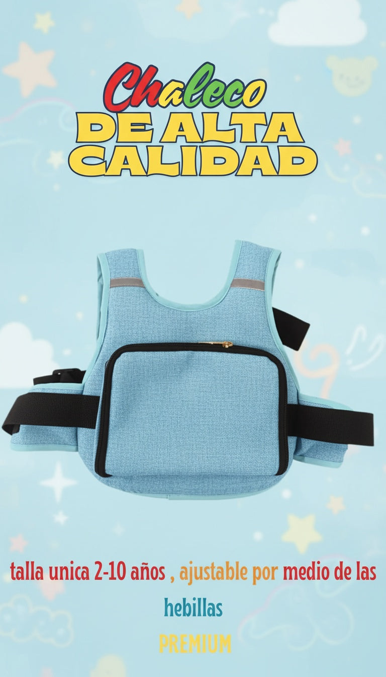 Chaleco bolsillo azul