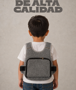 Chaleco bolsillo gris premium