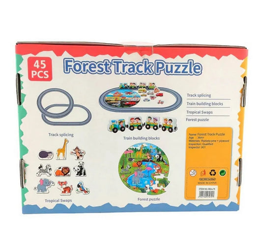 Juego Madera Montesori Rompecabeza Tren