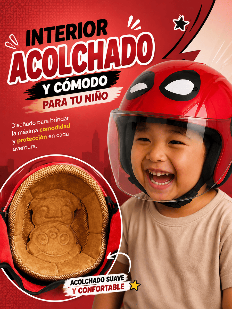 Casco deadpool + chaleco