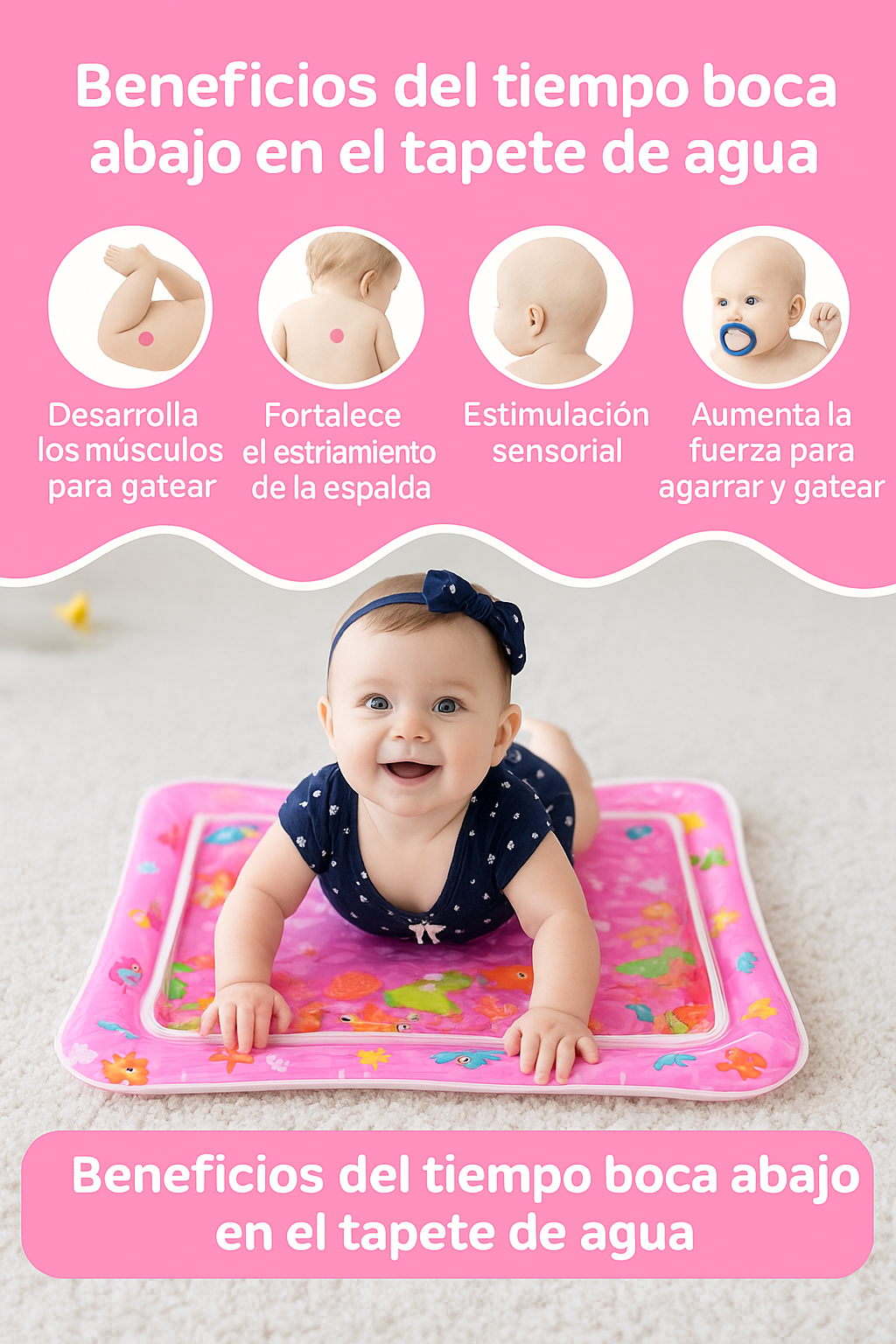 Bebe tapete  estimulacion con agua
