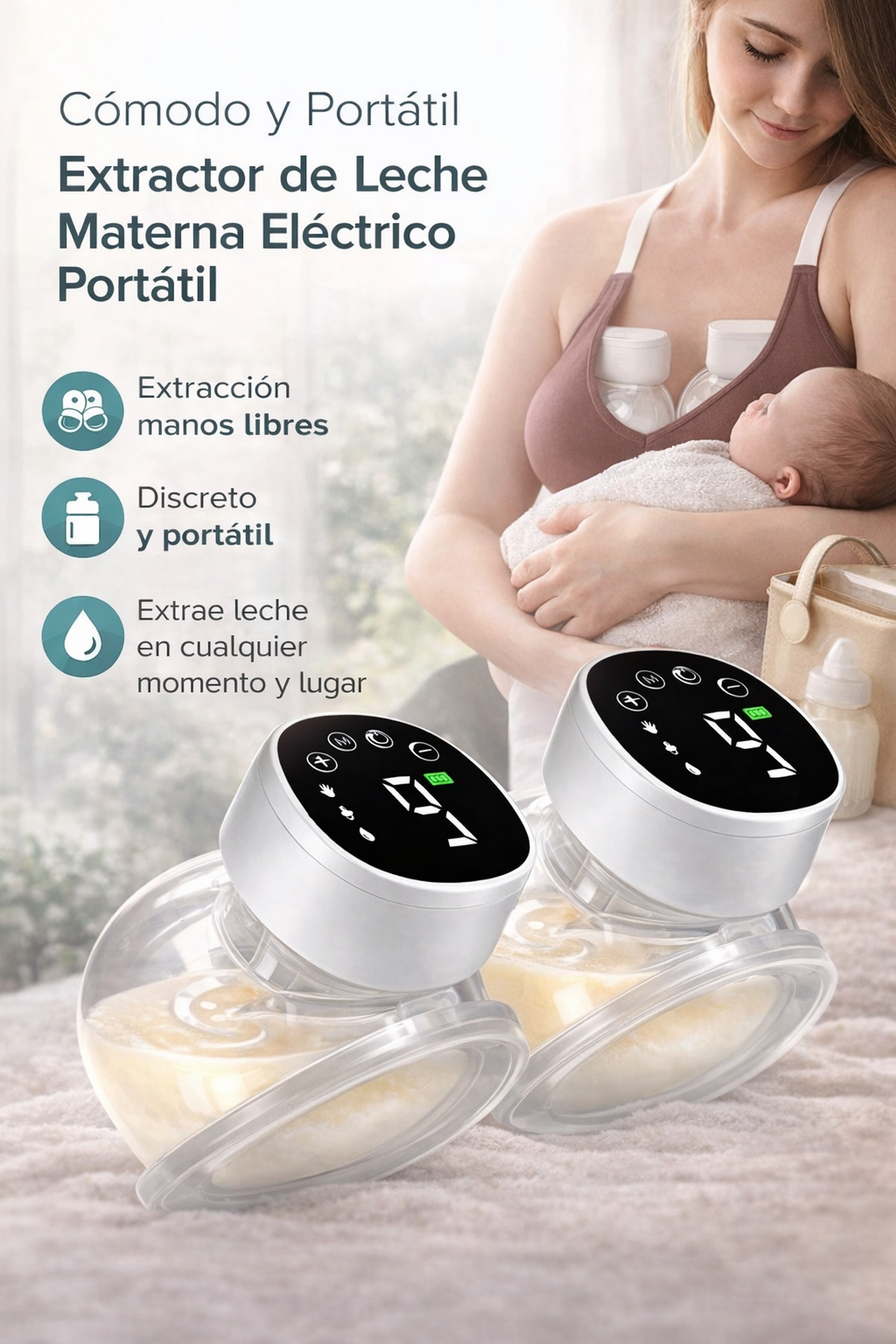 Extractor de leche materna inalambrico