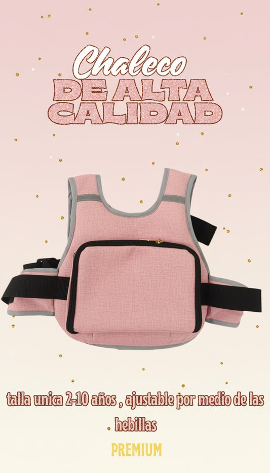 Chaleco bolsillo rosa