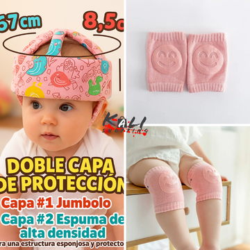 Rosado protector + 1 par de rodilleras antideslizantes