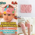  niña - Rosado protector + 1 par de rodilleras antideslizantes